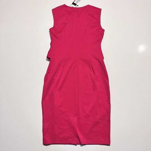NWT VFSHOW Midi‎ Bodycon Sleveless Back Zipper Waist Tie Slim Work Business Sz M - Picture 2 of 9